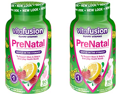 Vitafusion Prenatal Dha & Folic Acid Gummy Vitamins 90 Count (2 pack) Vitafusion
