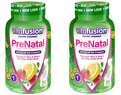 Vitafusion Prenatal Gummy Vitamins, 90 Count (Pack of 2) Vitafusion