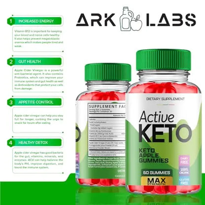 (2 Pack) Active Keto Gummies for Weight Loss, Active Keto Gummies, Active Keto ACV Gummies Ark Labs