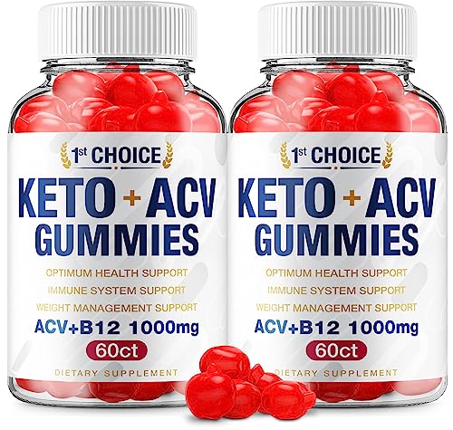(2 Pack) 1st Choice Keto ACV Weight Loss Gummies Keto First Choice ACV Advanced Formula Rillvo