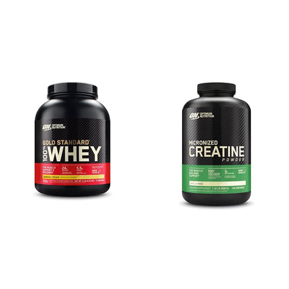Optimum Nutrition Gold Standard 100% Whey Protein Powder, Banana Cream, 5 Pound 