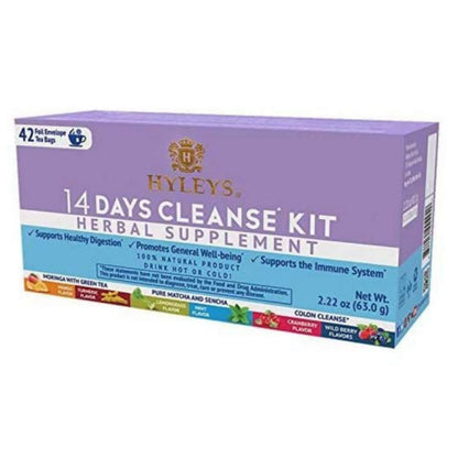12 Pack of Hyleys Wellness 14 Days Cleanse Kit - 42 Tea Bags (100% Natural, Sugar Free HYLEYS