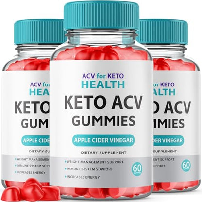 (3 Pack) ACV for Keto Health - Premium Apple Cider Vinegar Gummies – Natural Detox Hidden Elixir