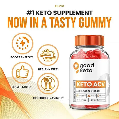 (5 Pack) Good Keto ACV Gummies - Official - Keto Good ACV Advanced Formula Plus Rillvo
