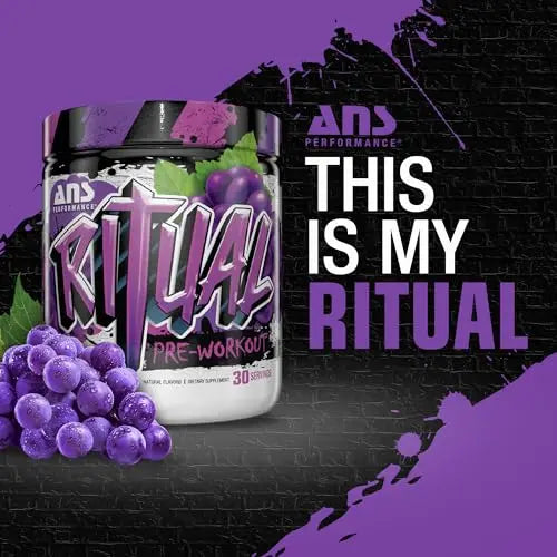ANS Performance Ritual Pre Workout (30 Servings, 12.7 oz) - Complete Preworkout Formula ANS Performance