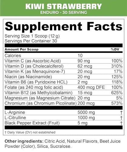 MTN OPS Enduro Nitric Oxide Supplement & Stim-Free Pre Workout - 30 Servings MTN OPS