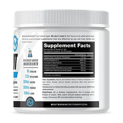 Outwork Nutrition Pre-Workout Supplement with Nootropics - Energy & Mental Focus Outwork Nutrition