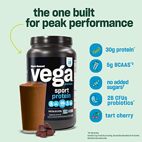 Vega Premium Sport Protein Chocolate Protein Powder, Vegan, Non GMO, Gluten Free VegaBuy Supplements Australia