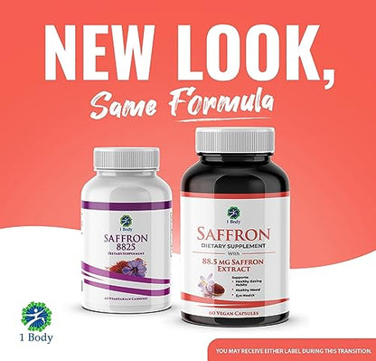 1 Body Saffron Extract 8825 – Antioxidant & Mood Support Saffron Supplement 1 Body