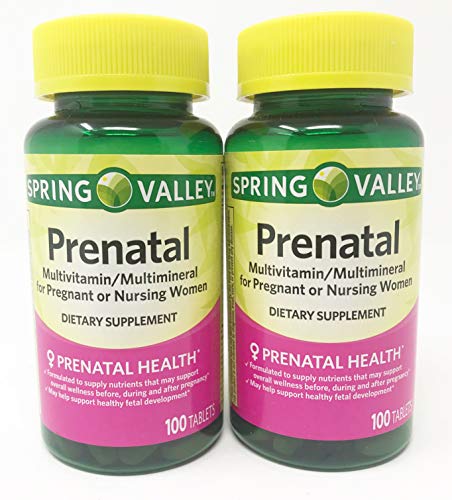 Spring Valley - Prenatal, Multivitamin, Multimineral, Twin Pack 200 Tablets Total Spring Valley
