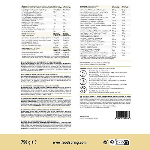 foodspring Vegan Protein Cookie Dough - 21g Protein per Shake to Build Muscle, B12, B6, folic Acid foodspring