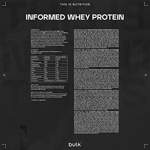 Bulk Informed Whey Protein Isolate Powder, Protein Shake with Added Digestive Enzymes Bulk