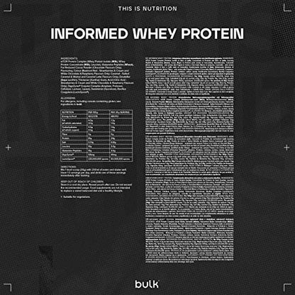 Bulk Informed Whey Protein Isolate Powder, Protein Shake with Added Digestive Enzymes Bulk