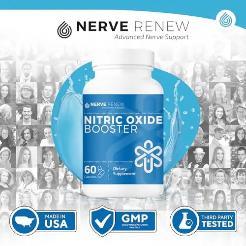 NERVE RENEW Nitric Oxide Booster - Nitric Oxide Supplement with L Arginine Hydrochloride NERVE RENEW
