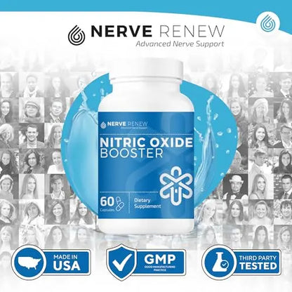 NERVE RENEW Nitric Oxide Booster - Nitric Oxide Supplement with L Arginine Hydrochloride NERVE RENEW