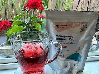 1Balance Living Menopause Support Tea: Cooling Hibiscus Mint, Perimenopause 1Balance Living