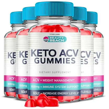 (5 Pack) Beauty Beach Keto ACV Gummies, Beauty Beach Keto ACV Gummies Advanced Titan Labs