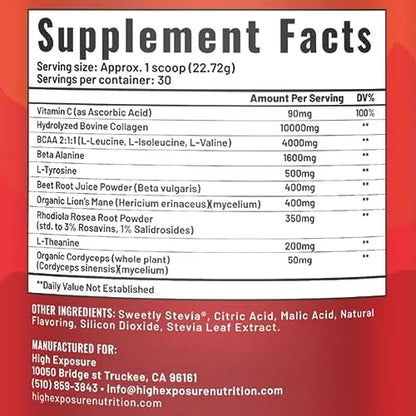 High Exposure Pre Workout Energy Mix | Pre Workout Powder for Men and Women High Exposure