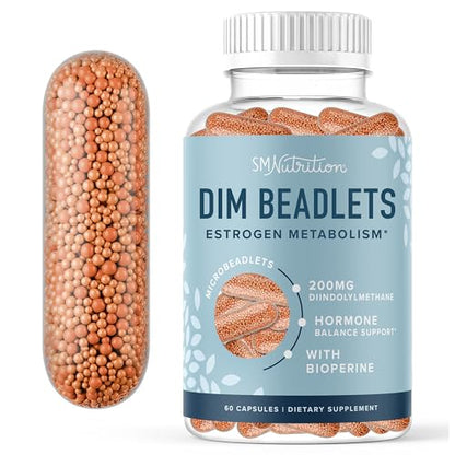 DIM Supplement 200 mg | Delayed-Release Microbeadlets | Hormone Balance for Women & Men SMNutrition