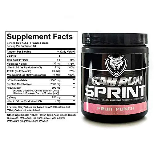 6AM Run Sprint - Pre Workout Powder for Instant Energy Boost for Cardio and Focus 6AM Run