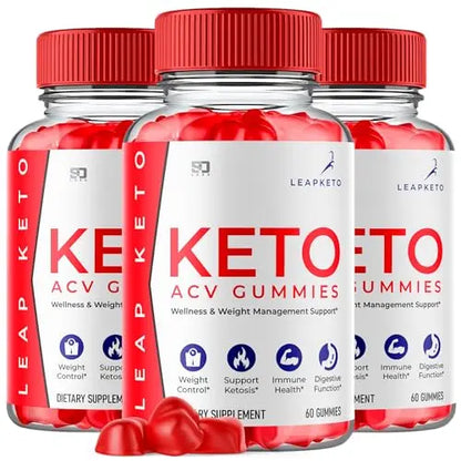 (3 Pack) Keto Leap ACV Gummies, Keto Leap Gummies Advanced 1000MG, Keto Leap ACV S.O Labs
