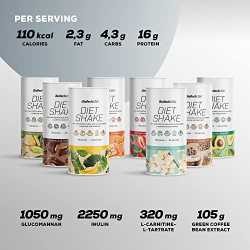 BioTechUSA Diet Shake | High-Protein, Low-Fat | with Superfoods, Chromium, Glucomannan BioTechUSA
