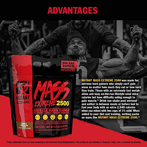 Mutant Mass Extreme Gainer Whey Protein Powder, Build Muscle Size & Strength with High-Density Clean Calories MutantBuy Supplements Australia