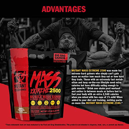 Mutant Mass Extreme Gainer Whey Protein Powder, Build Muscle Size & Strength with High-Density Clean Calories MutantBuy Supplements Australia