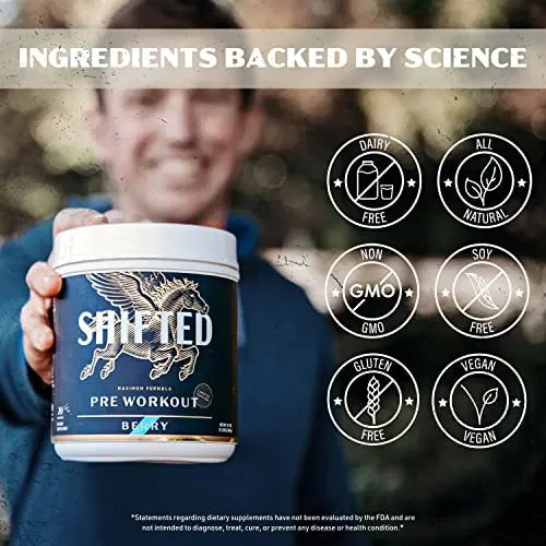 SHIFTED Maximum Pre Workout Powder, Energy & Focus Supplement with Creatine Monohydrate SHIFTED