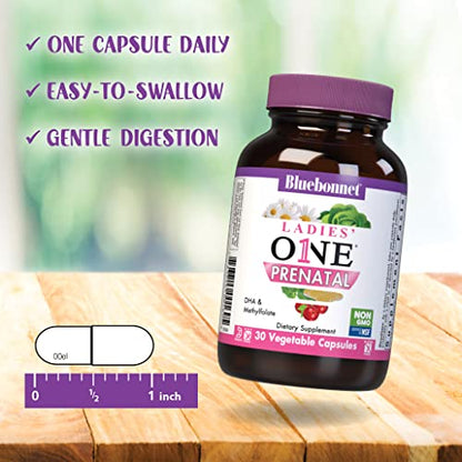 Bluebonnet Nutrition Ladies’ ONE Prenatal - Whole Food-Based - For Women Trying to Conceive Bluebonnet