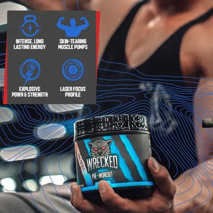Huge Supplements Wrecked Pre-Workout, 30G+ Ingredients Per Serving to Boost Energy Huge Supplements