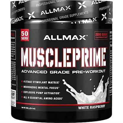 ALLMAX MUSCLEPRIME, White Raspberry - 266 g - Advanced Grade Pre-Workout ALLMAX Nutrition