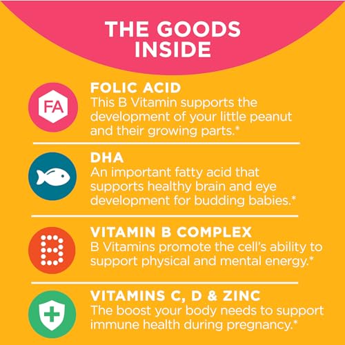 OLLY Ultra Strength Prenatal Multivitamin Softgels, Supports Healthy Growth, Brain Developmentment OLLY