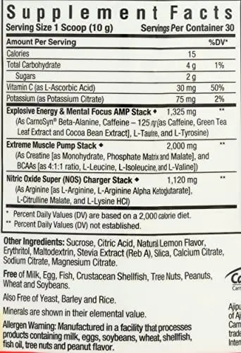 Bluebonnet Nutrition Extreme Edge Pre workout, Muscle Recharging Formula, Increases Bluebonnet