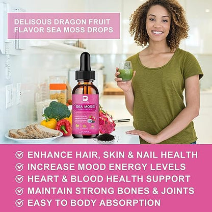 3000mg Sea Moss Liquid Drops - Black Seed Oil & Irish Sea Moss Gel