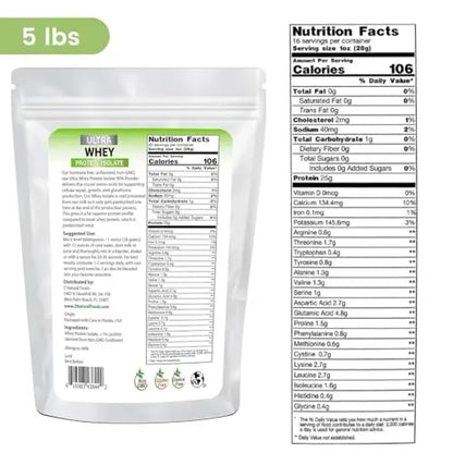 Z Natural Foods Whey Protein Powder Isolate, Unsweetened Protein Powder Enriched Z Natural Foods