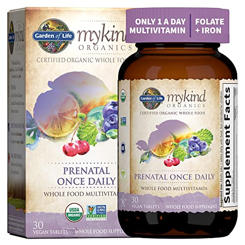 Garden of Life Organics Prenatal Vitamin: Folate for Energy & Healthy Fetal Development Garden of Life