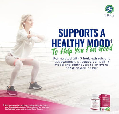 1 Body Adaptogen Complex Supplement with Ashwagandha 1 Body