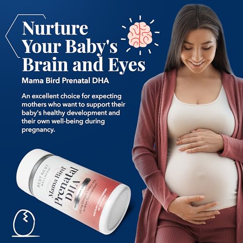 Best Nest Wellness Mama Bird Prenatal DHA Vitamin, 500 mg, Triglyceride Fish Oil Best Nest Wellness