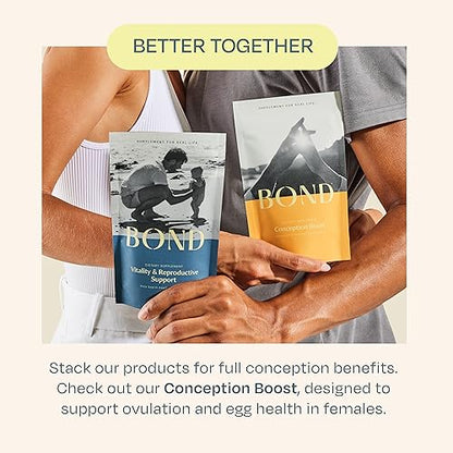 BOND Vitality: All-in-One Male Fertility Supplement - CoQ10, Vitamin B12, Vitamin C, Vitamin D, Catalase BOND