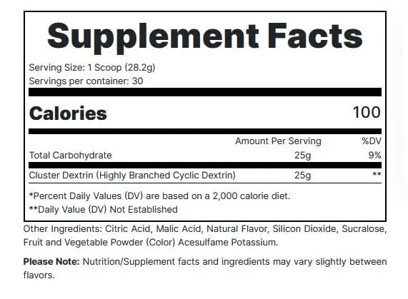 REDCON1 Cluster Bomb, Unflavored - Intra/Post Workout Carbs - Gluten Free + Vegan Cluster REDCON1