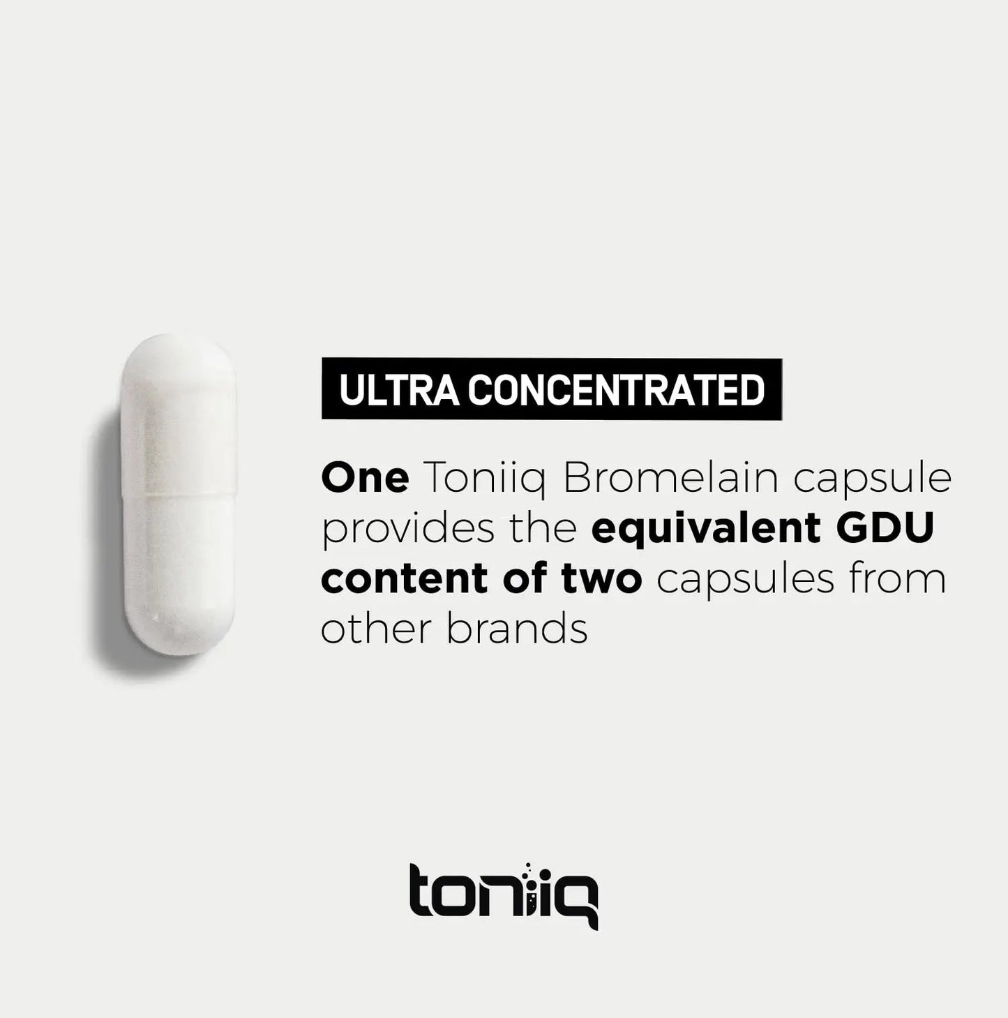 Ultra High Strength Bromelain 500mg - 3600 GDU/Gram - Highly Concentrated and Bioavailable - Third-Party Tested Formula - 120 Vegetarian Capsules - 120 Servings Per Container - Bromelain Supplement Toniiq buy supplements Au
