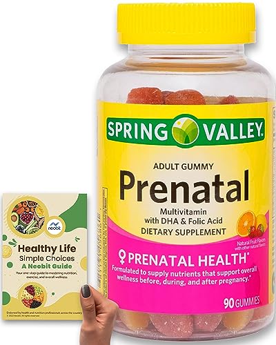 Spring Valley Prenatal Multivitamin Gummies with Vitamin A, C, D, E, B6, B12, DHA and Folic Acid Neobit