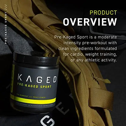 Kaged Pre Sport & Creatine Monohydrate Bundle | Glacier Grape Pre + Unflavored Creatine Kaged