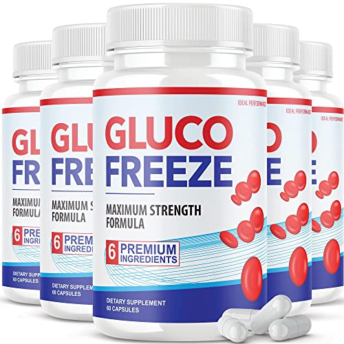 (5 Pack) Glucofreeze Pills - Official Formula Gluco Freeze Pills - Glucofreeze Pills IDEAL PERFORMANCE