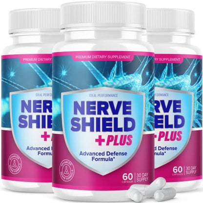 (3 Pack) Nerve Shield Plus Pills Original Supplement Advanced Nerve Formula IDEAL PERFORMANCE