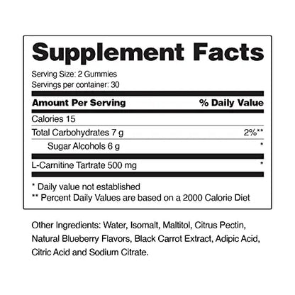 Snap Supplements Nitric Oxide Booster and L-Carnitine Gummies Snap Supplements