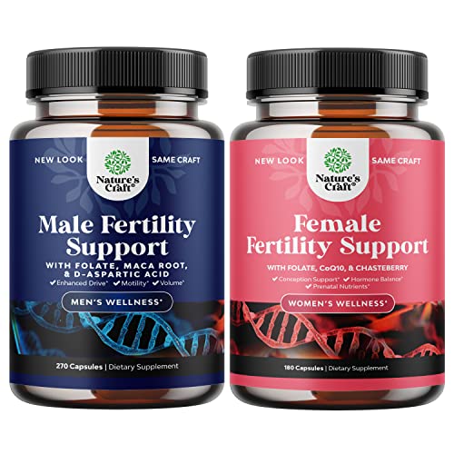 Fertility Supplements for Men and Women Bundle - Premium Fertility Support Multivitamin Natures Craft