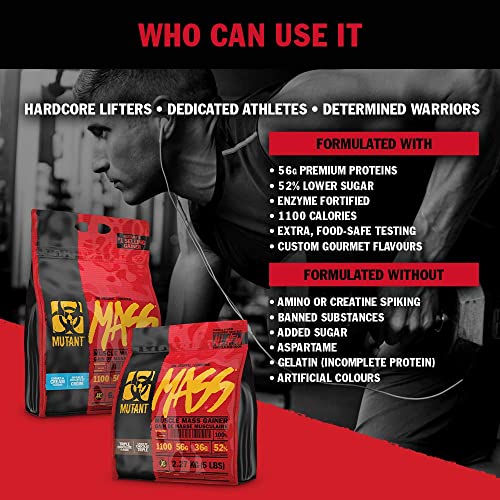 MUTANT Mass Weight Gainer Protein Powder, High-Calorie Workout Shakes Mutant