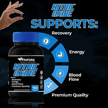 VitaHalal Nitric Oxide Supplement - Powerful Nitric Oxide Booster for Men to Support Blood VitaHalal